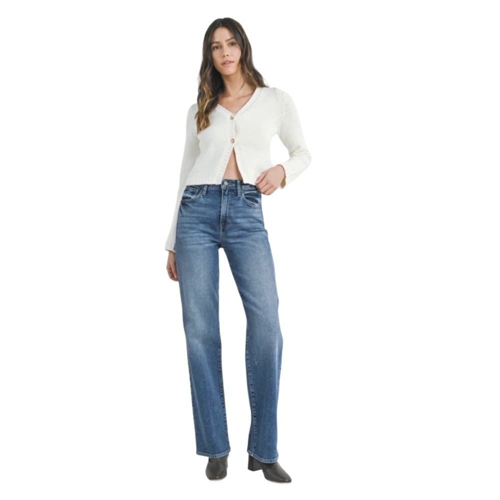 Habitual Reese Straight Leg Jeans Medium Wash Denim Women’s Jeans Size 28